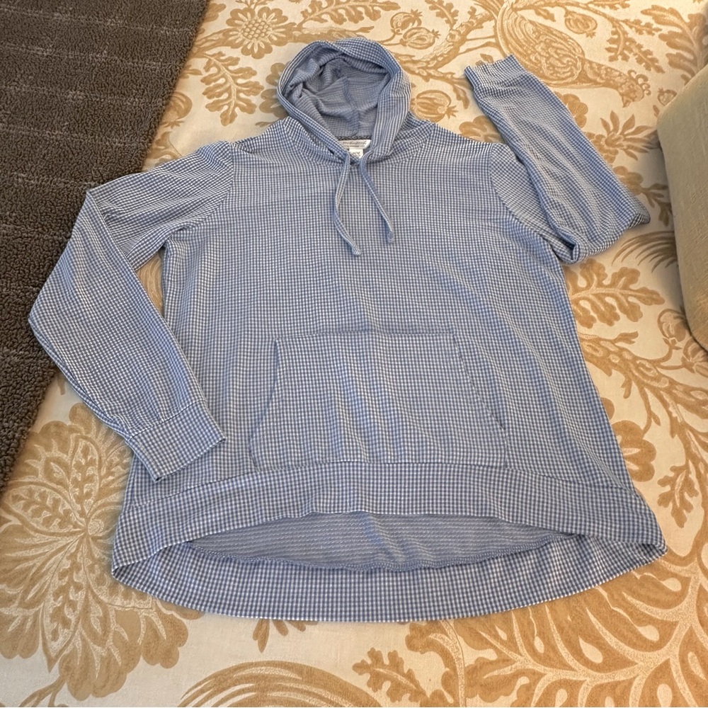 Weatherproof Vintage Women's Gingham Hoodie Long Sleeve Shirt